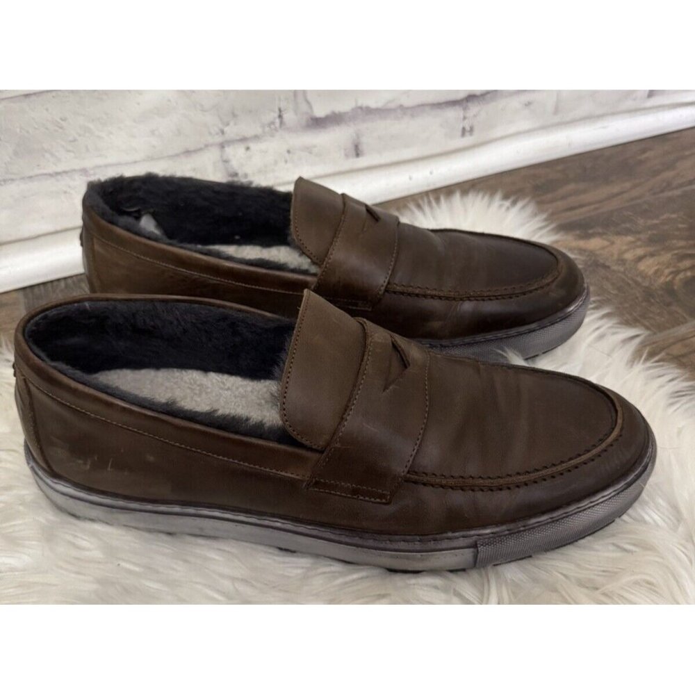 Ross & Snow Matteo Genuine Shearling Loafer Sneaker USA Size 13‎ Water Resistant